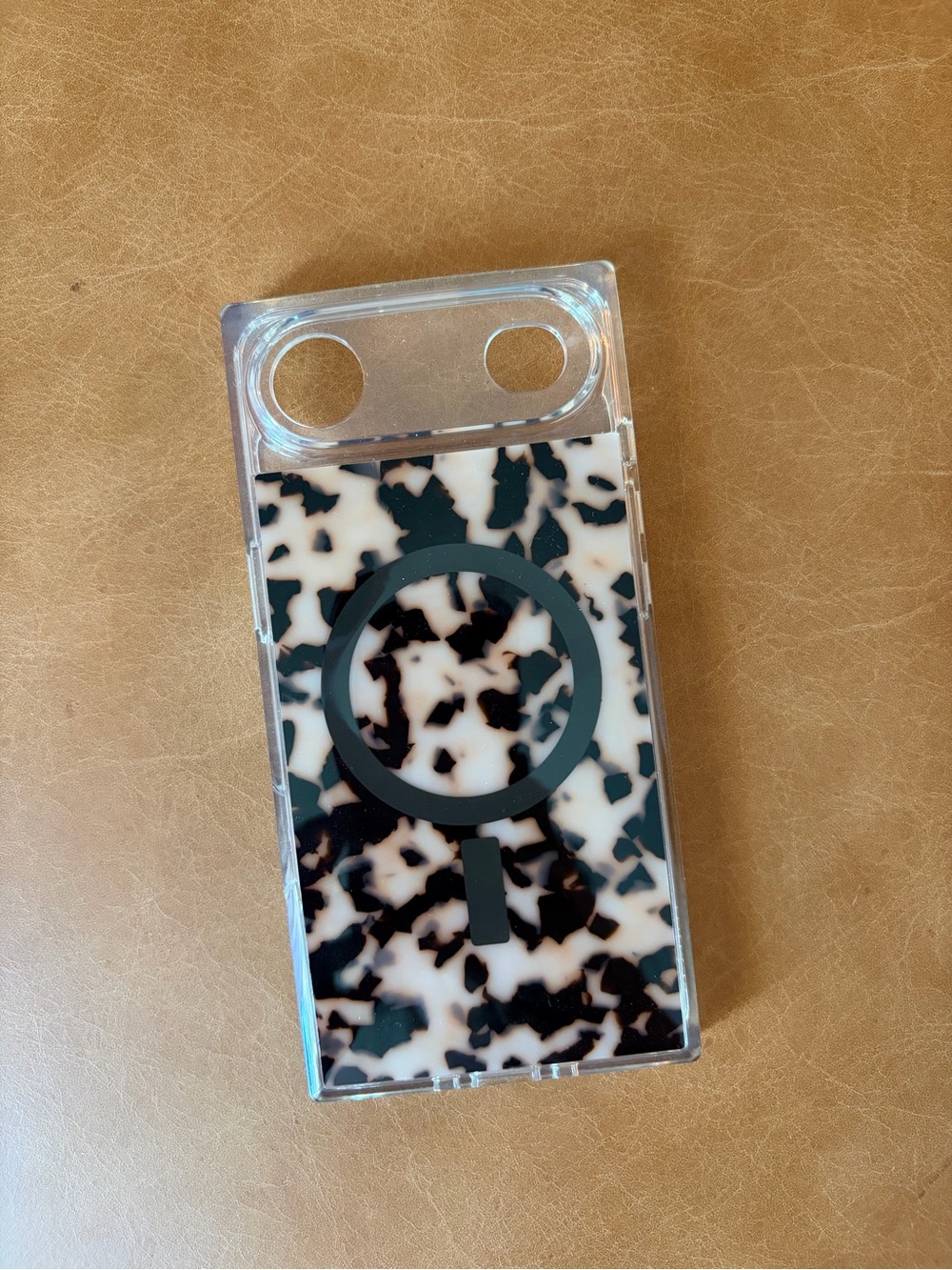 Flaunt Clear Tortoiseshell MagSafe-Compatible Phone Case